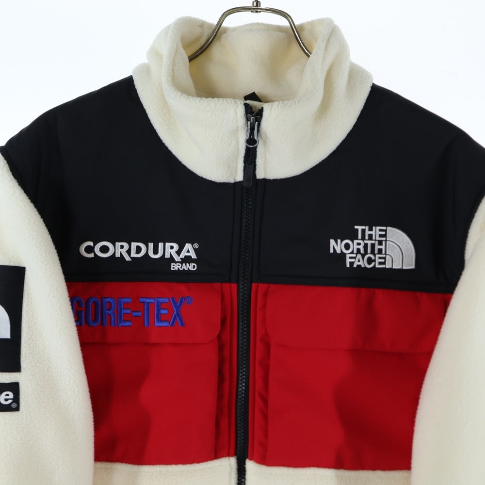 SUPREME(シュプリーム) 18AW×THE NORTH FACE Expedition Fleece Jacket ザノースフェイス エクスペディションフリースジャケット ホワイト/レッド NL71809I
