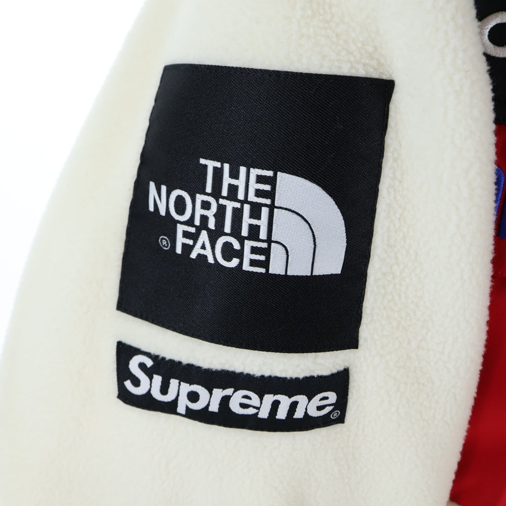SUPREME(シュプリーム) 18AW×THE NORTH FACE Expedition Fleece Jacket ザノースフェイス エクスペディションフリースジャケット ホワイト/レッド NL71809I