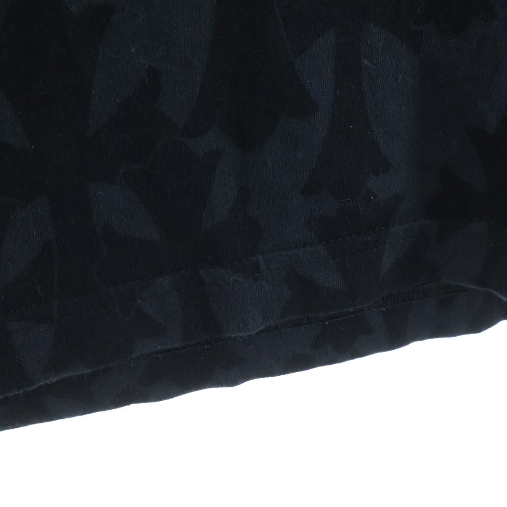 CHROME HEARTS(クロムハーツ) Graveyard Cemetery Cross Tee グレイブヤードセメタリークロス スクロールラベルプリント 半袖Tシャツ カットソー ブラック