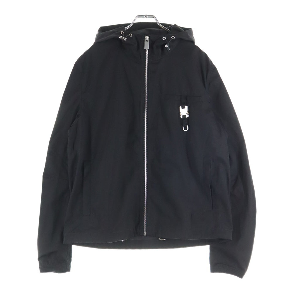 1017 ALYX 9SM(アリクス) NYLON WINDBREAKER ZIP UP HOODIE バックル付き フーディ ジップアップ ナイロン ウィンドブレーカー ブラック AAUOU0195FA03