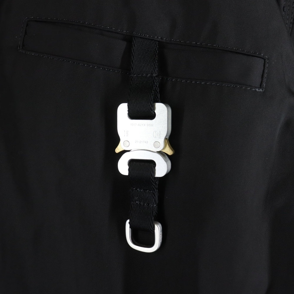 1017 ALYX 9SM(アリクス) NYLON WINDBREAKER ZIP UP HOODIE バックル付き フーディ ジップアップ ナイロン ウィンドブレーカー ブラック AAUOU0195FA03