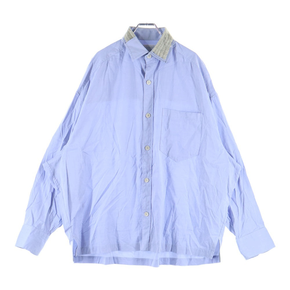 kolor(カラー) REGULAR COLLAR OXFORD SHIRT レギュラーカラー オックスフォード 長袖シャツ ロングスリーブ ライトブルー 22SCM-B07114