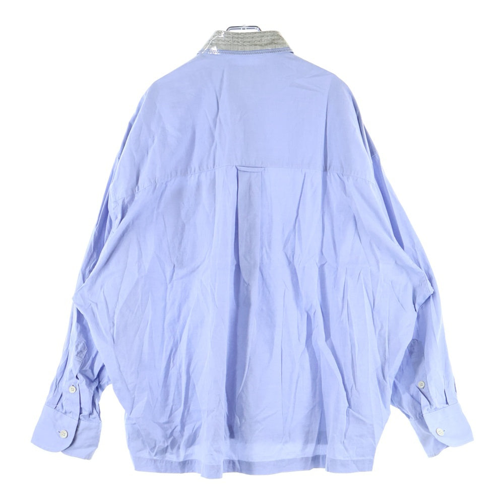 kolor(カラー) REGULAR COLLAR OXFORD SHIRT レギュラーカラー オックスフォード 長袖シャツ ロングスリーブ ライトブルー 22SCM-B07114