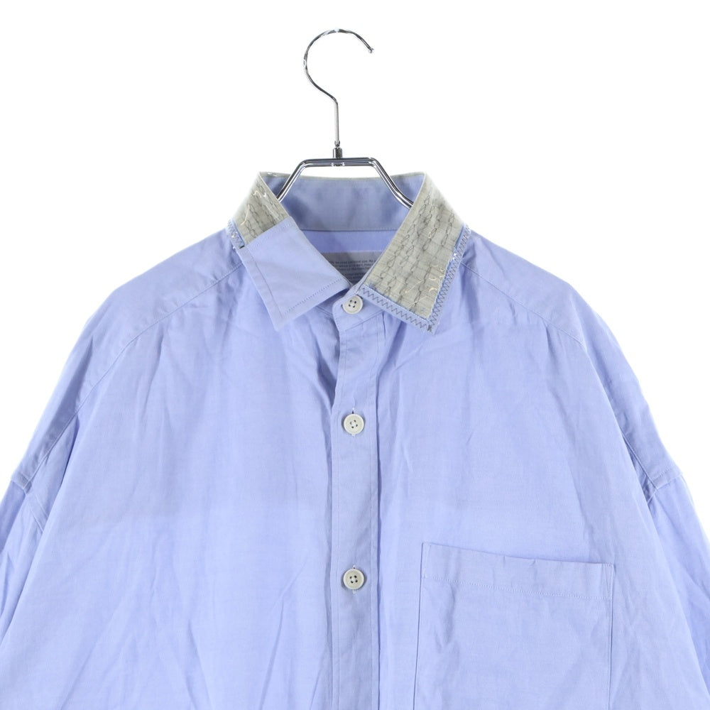 kolor(カラー) REGULAR COLLAR OXFORD SHIRT レギュラーカラー オックスフォード 長袖シャツ ロングスリーブ ライトブルー 22SCM-B07114
