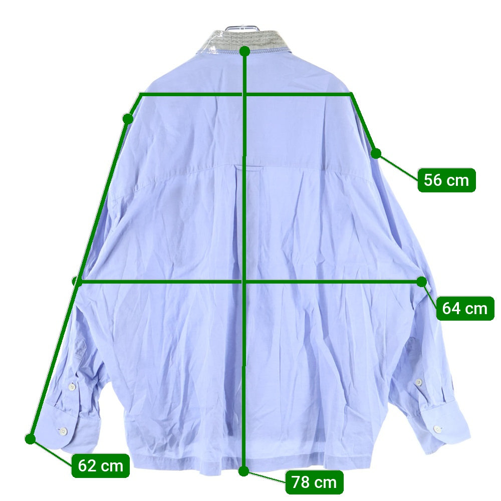 kolor(カラー) REGULAR COLLAR OXFORD SHIRT レギュラーカラー オックスフォード 長袖シャツ ロングスリーブ ライトブルー 22SCM-B07114