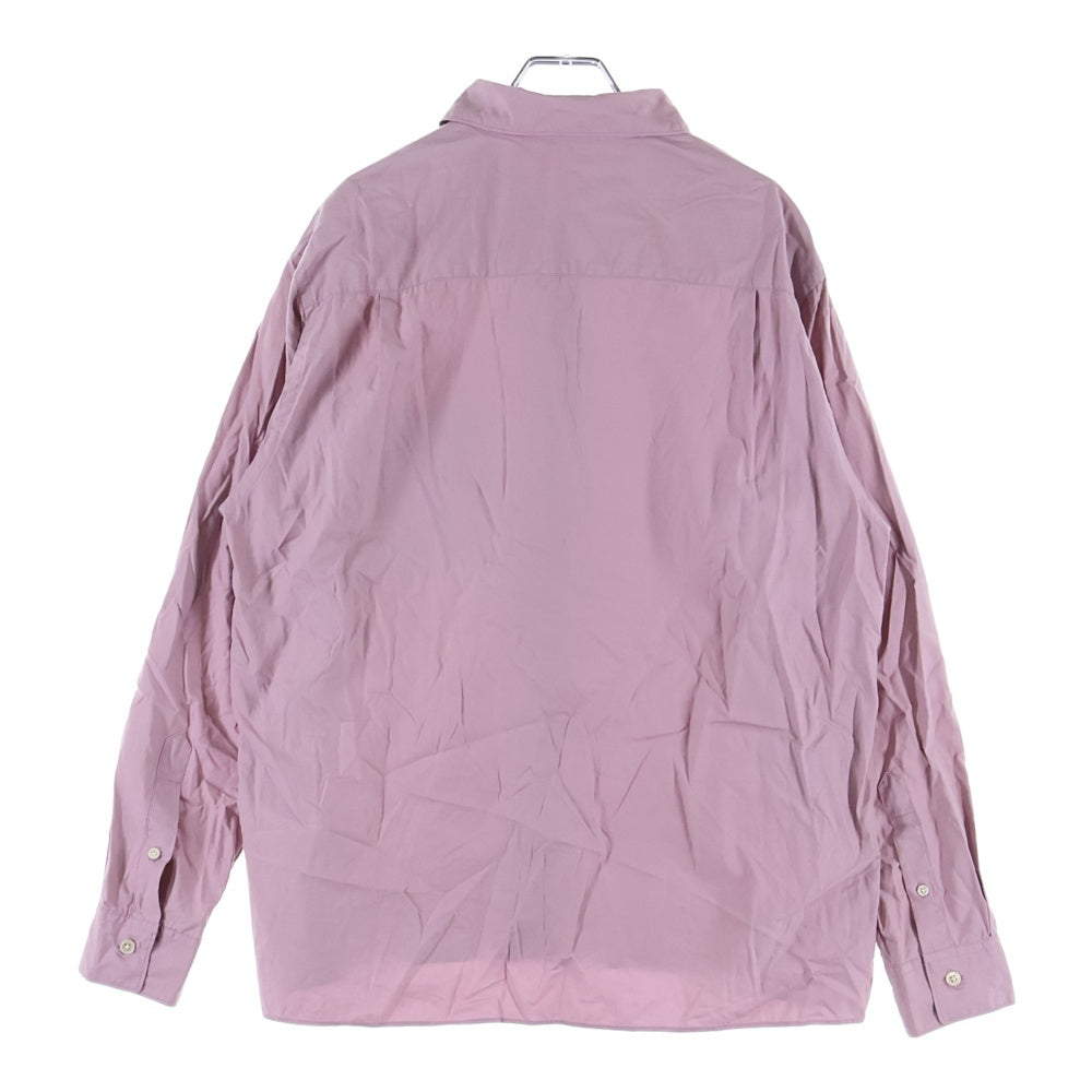 AURALEE(オーラリー) WASHED FINX TWILL BOX SHIRTS ウォッシュ加工 ファインツイル 長袖シャツ ロングスリーブ ピンク A00S01TN