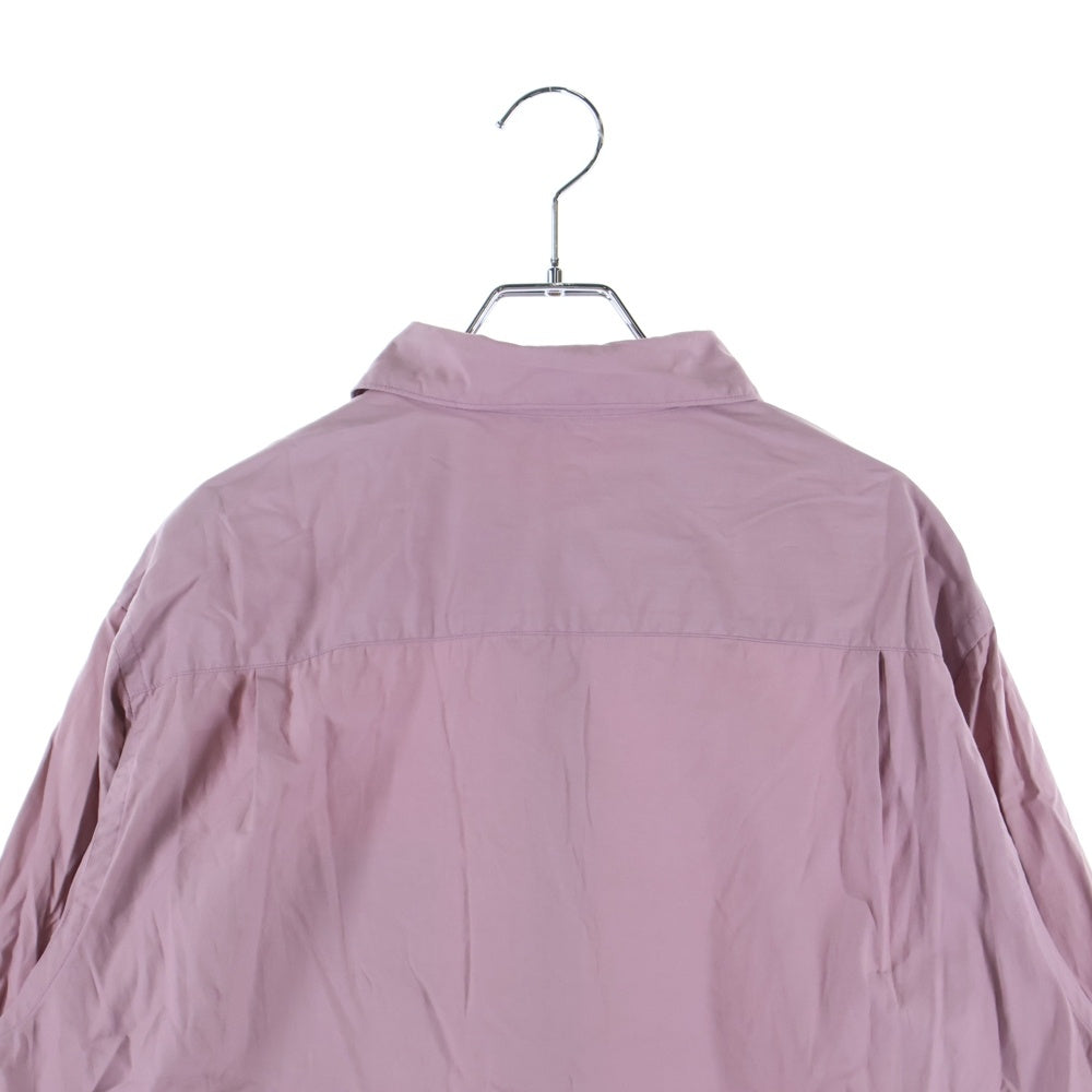AURALEE(オーラリー) WASHED FINX TWILL BOX SHIRTS ウォッシュ加工 ファインツイル 長袖シャツ ロングスリーブ ピンク A00S01TN