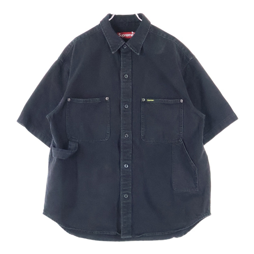 SUPREME(シュプリーム) 24SS Loose Fit Denim Painter Shirt ルーズフィット ペインターデニム 半袖シャツ ブラック