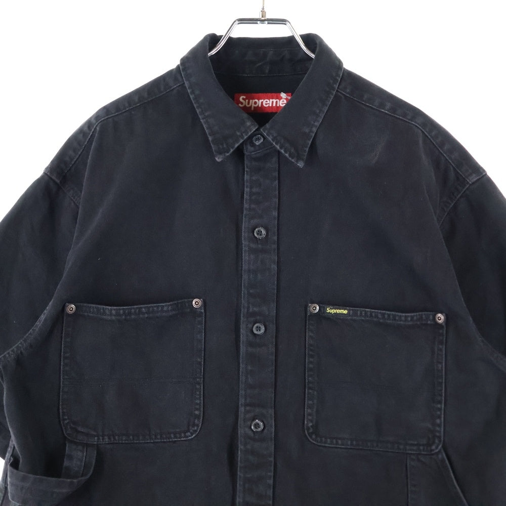 SUPREME(シュプリーム) 24SS Loose Fit Denim Painter Shirt ルーズフィット ペインターデニム 半袖シャツ ブラック