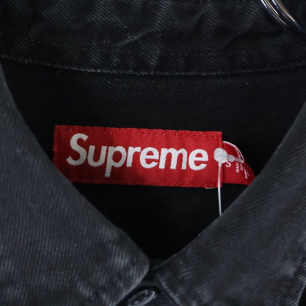 SUPREME(シュプリーム) 24SS Loose Fit Denim Painter Shirt ルーズフィット ペインターデニム 半袖シャツ ブラック