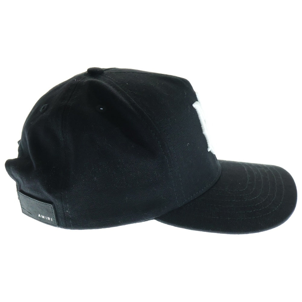 AMIRI(アミリ) FULL CANVAS MA HAT ロゴ刺繍 ベースボールキャップ 帽子 ブラック SRAMHACP1016
