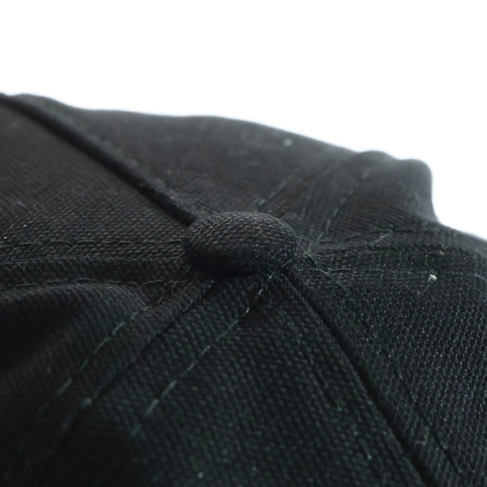 AMIRI(アミリ) FULL CANVAS MA HAT ロゴ刺繍 ベースボールキャップ 帽子 ブラック SRAMHACP1016