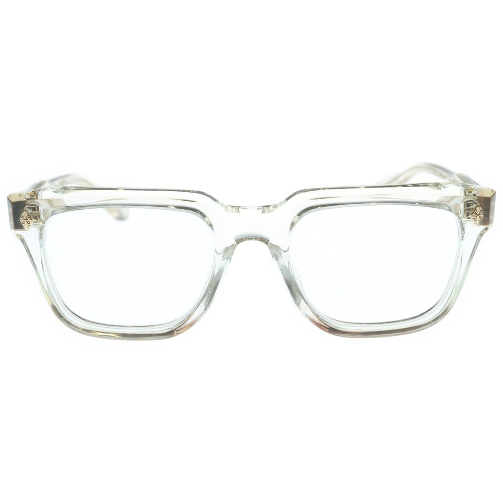 CHROME HEARTS(クロムハーツ) AMBIDIXTROUS CHプラステンプル スクエアクリアフレーム アイウェア 眼鏡 クリア/ゴールド