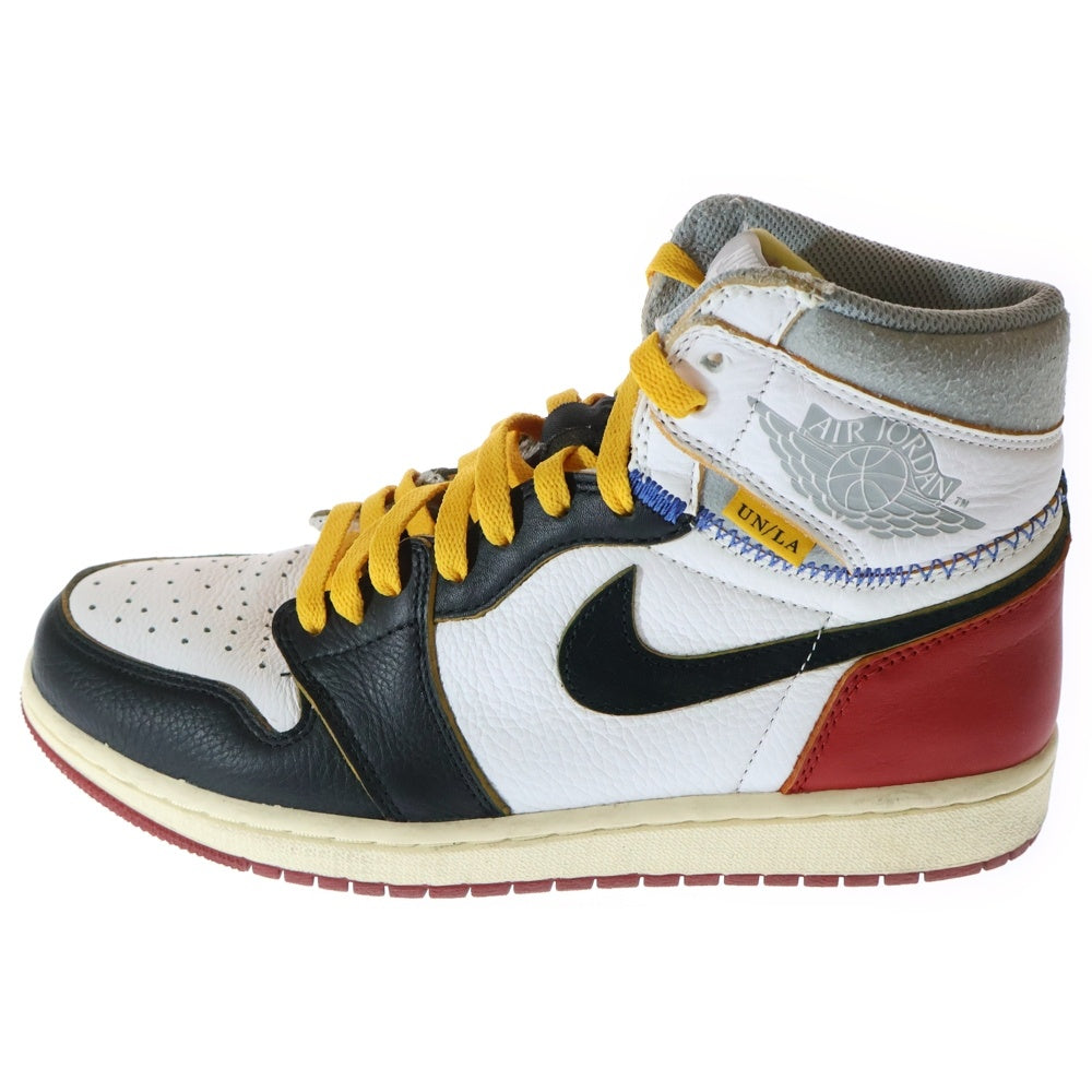 NIKE(ナイキ) × UNION AIR JORDAN 1 RETRO HI NRG BV1300-106 ユニオン エアジョーダン1 ハイカットスニーカー シューズ ブラック/レッド/ホワイト US9.5/27.5cm