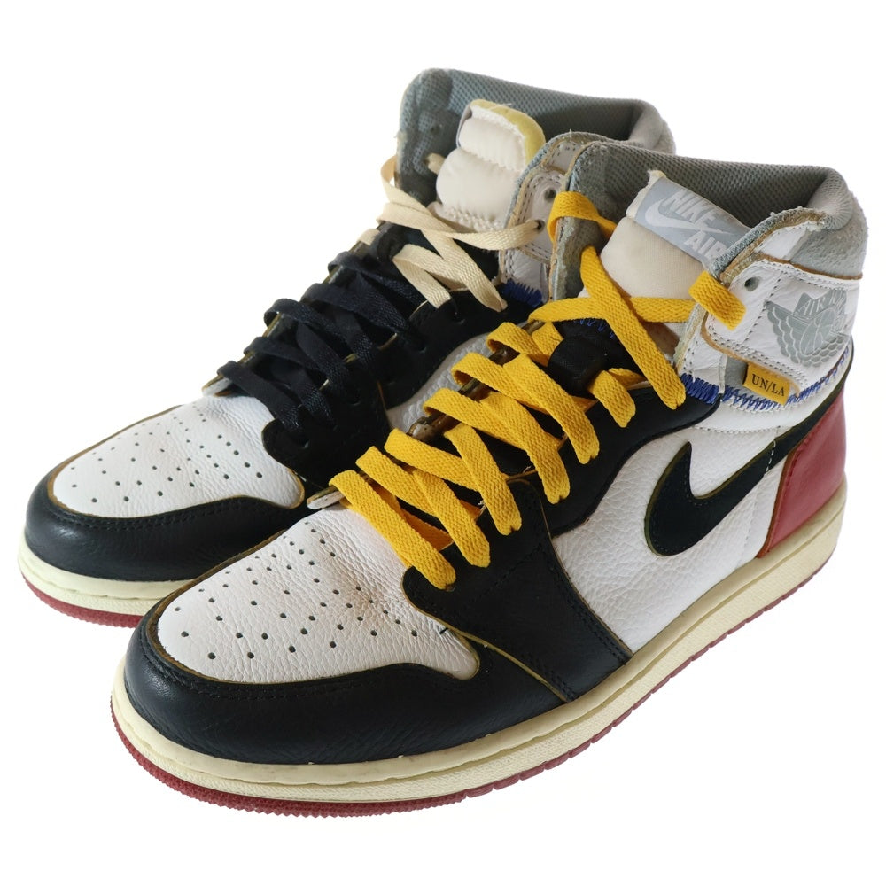 NIKE(ナイキ) × UNION AIR JORDAN 1 RETRO HI NRG BV1300-106 ユニオン エアジョーダン1 ハイカットスニーカー シューズ ブラック/レッド/ホワイト US9.5/27.5cm