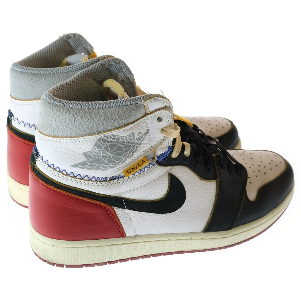 NIKE(ナイキ) × UNION AIR JORDAN 1 RETRO HI NRG BV1300-106 ユニオン エアジョーダン1 ハイカットスニーカー シューズ ブラック/レッド/ホワイト US9.5/27.5cm