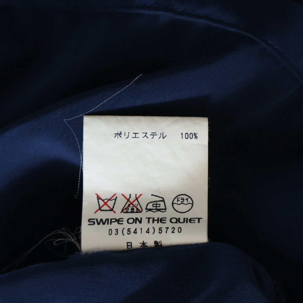 NO BRAND(ノーブランド) SWIPE ON THE QUIET レーヨン 半袖ポロシャツ カットソー ブルー