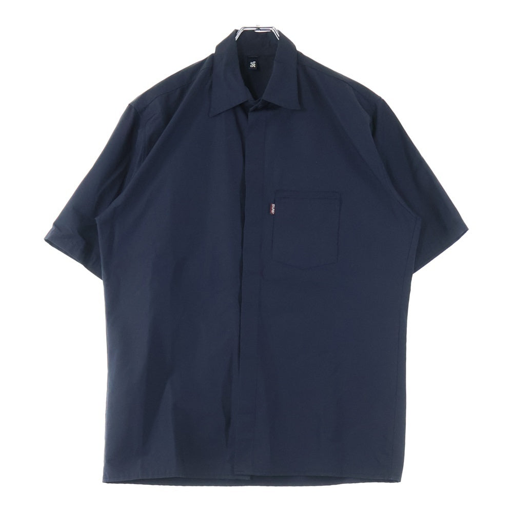 SILAS(サイラス) フロントポケット 半袖シャツ ブラック