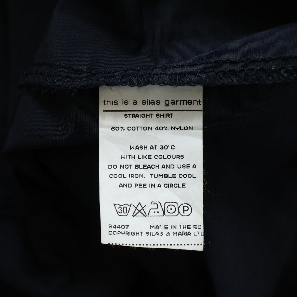 SILAS(サイラス) フロントポケット 半袖シャツ ブラック