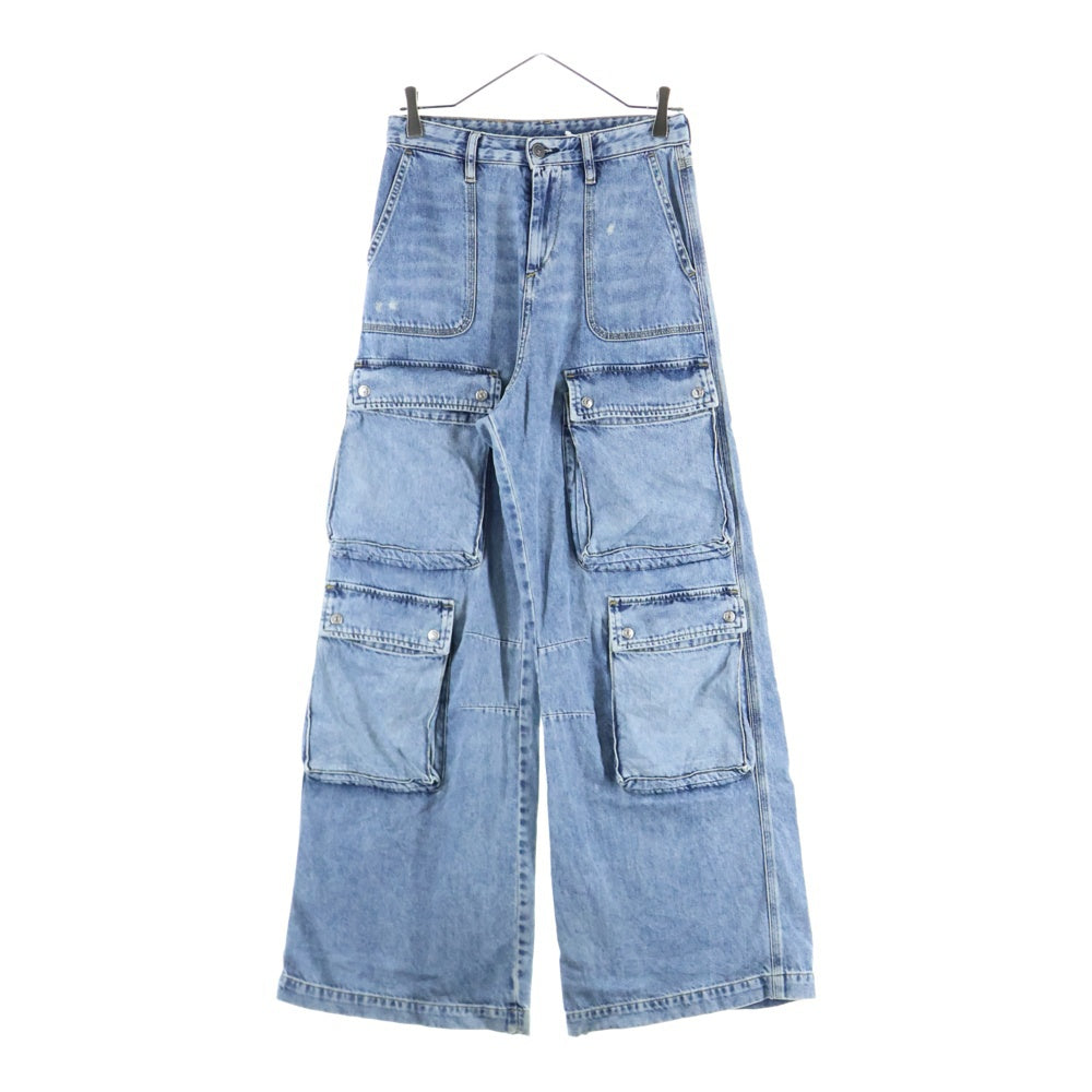 DIESEL INDUSTRY(ディーゼルインダストリー) P-MIRTA-OUT TROUSERS フロント4ポケット ジップフライ カーゴデニムパンツ ジーンズ インディゴブルー A15757