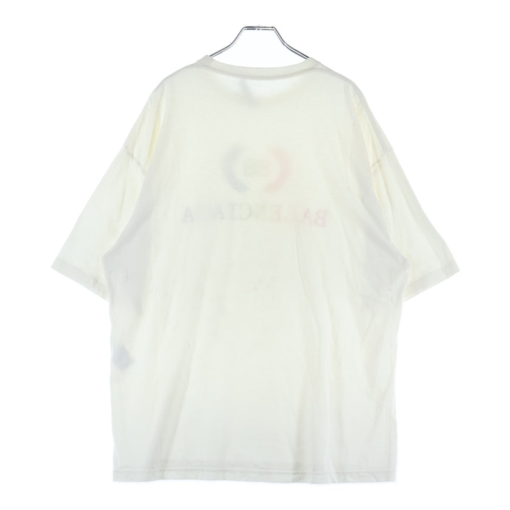 BALENCIAGA(バレンシアガ) 19SS BB LOGO TEE BBレインボーロゴ刺繍 半袖Tシャツ カットソー ホワイト 570805 TEV53