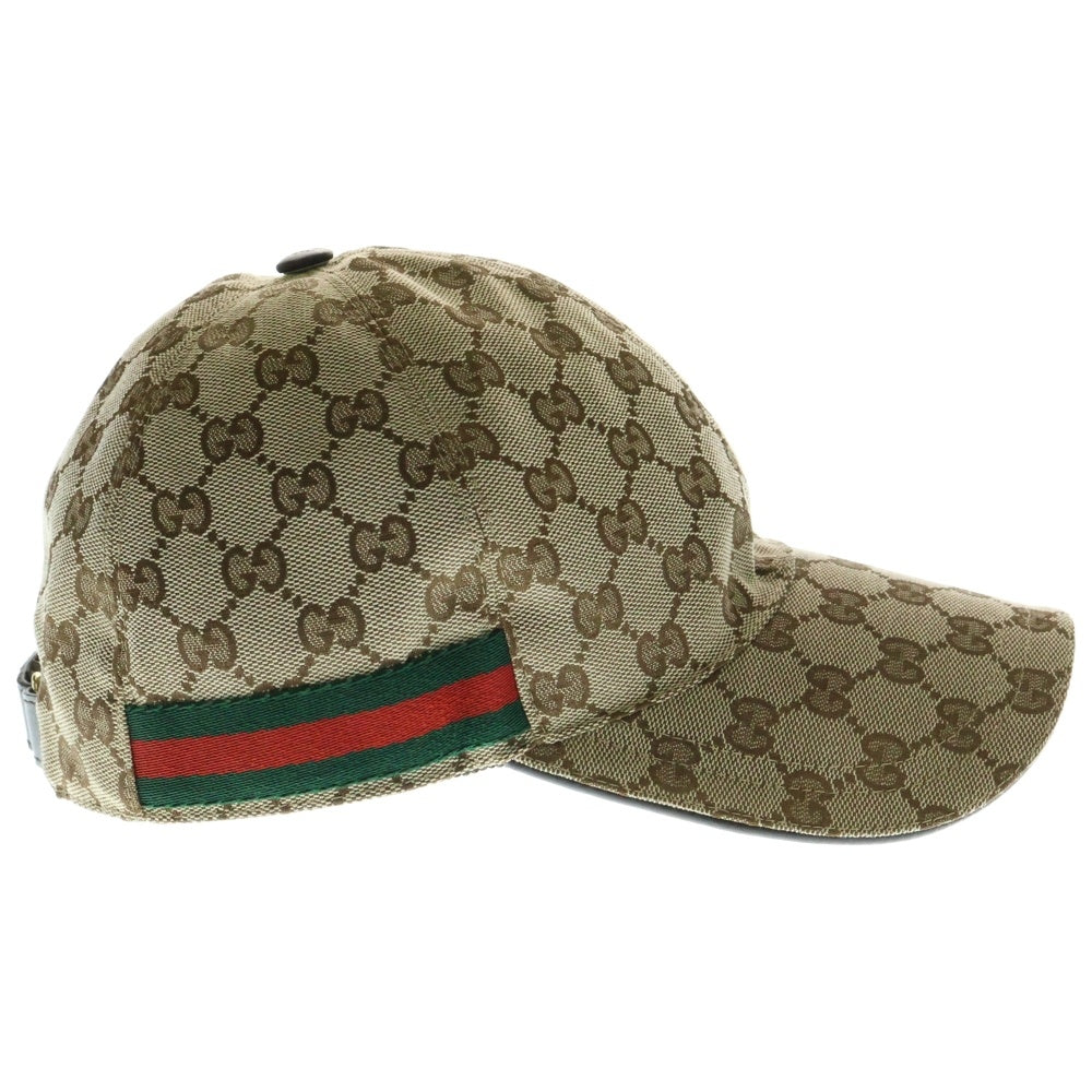 GUCCI(グッチ) GGキャンバスロゴ ベースボールキャップ 帽子 ベージュ 200035・204891
