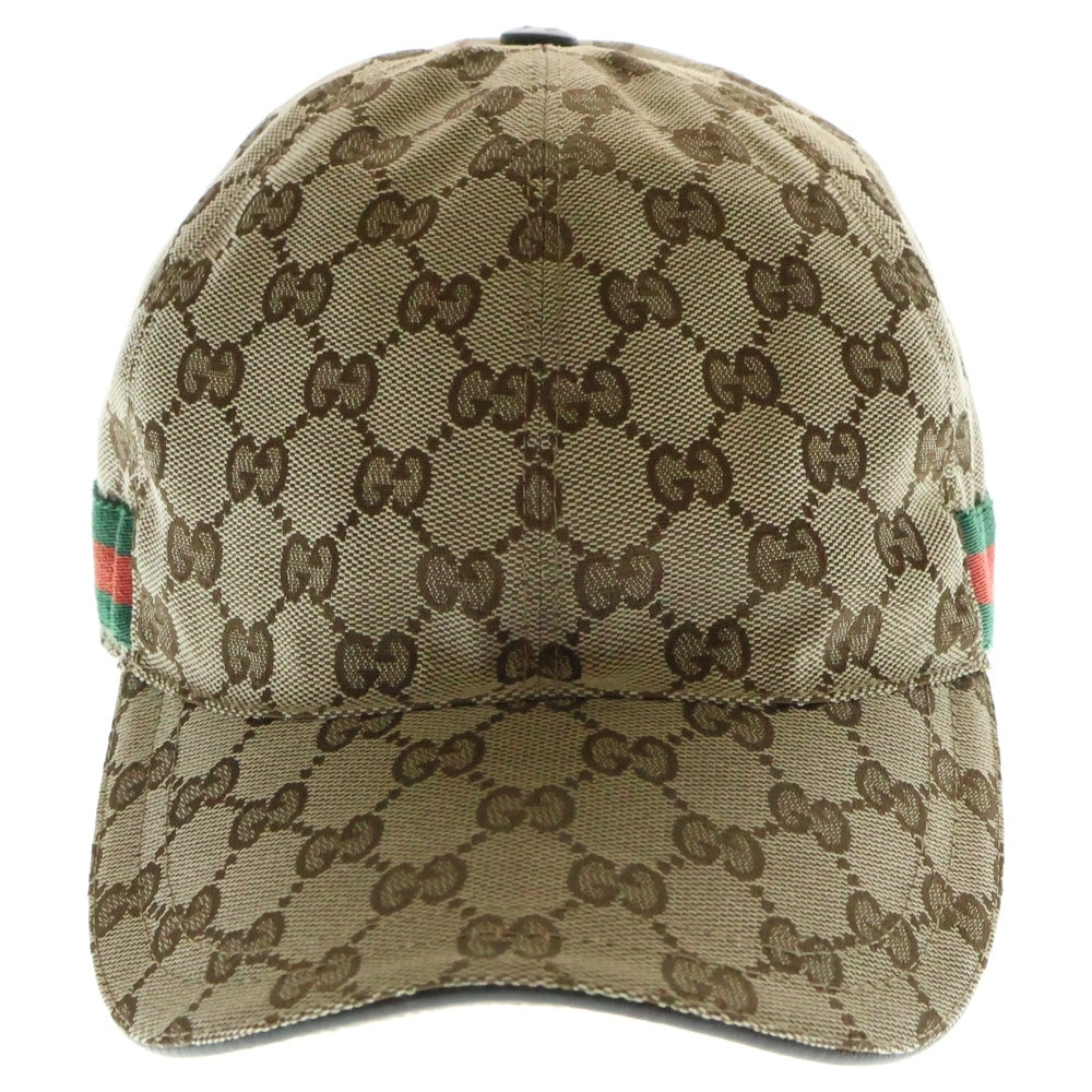 GUCCI(グッチ) GGキャンバスロゴ ベースボールキャップ 帽子 ベージュ 200035・204891