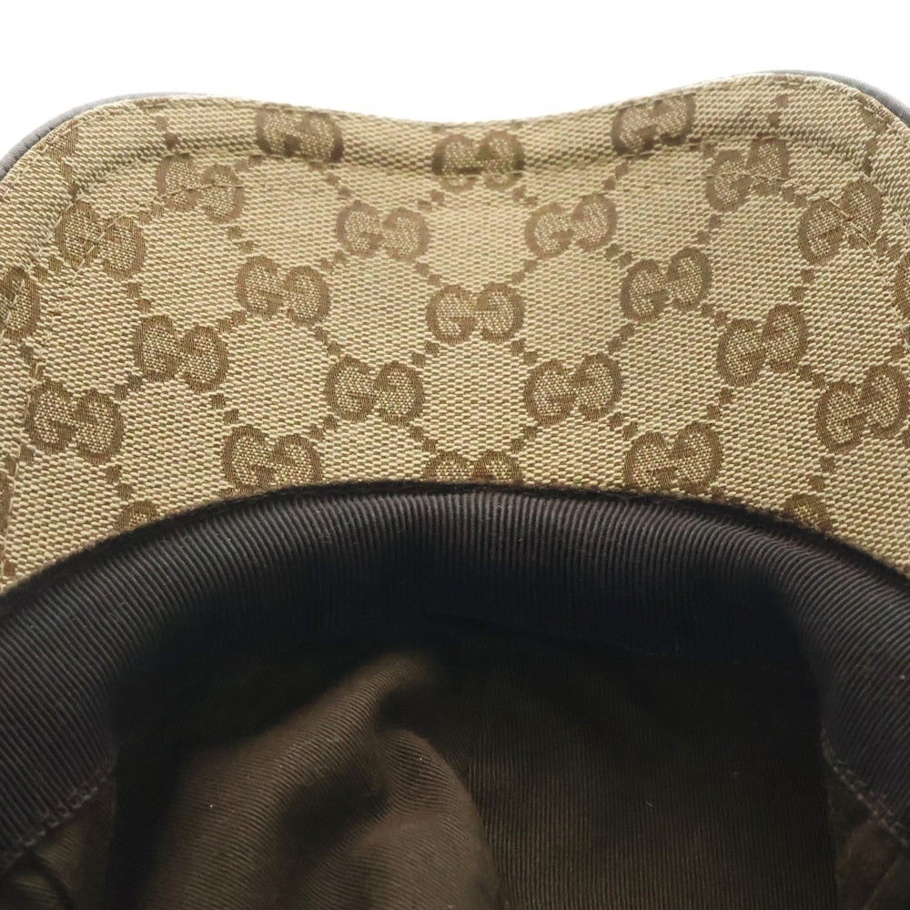 GUCCI(グッチ) GGキャンバスロゴ ベースボールキャップ 帽子 ベージュ 200035・204891