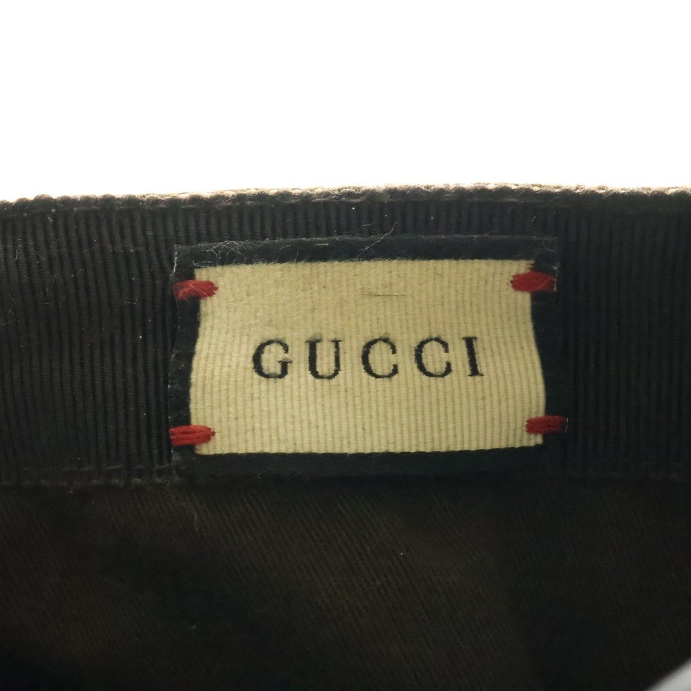 GUCCI(グッチ) GGキャンバスロゴ ベースボールキャップ 帽子 ベージュ 200035・204891