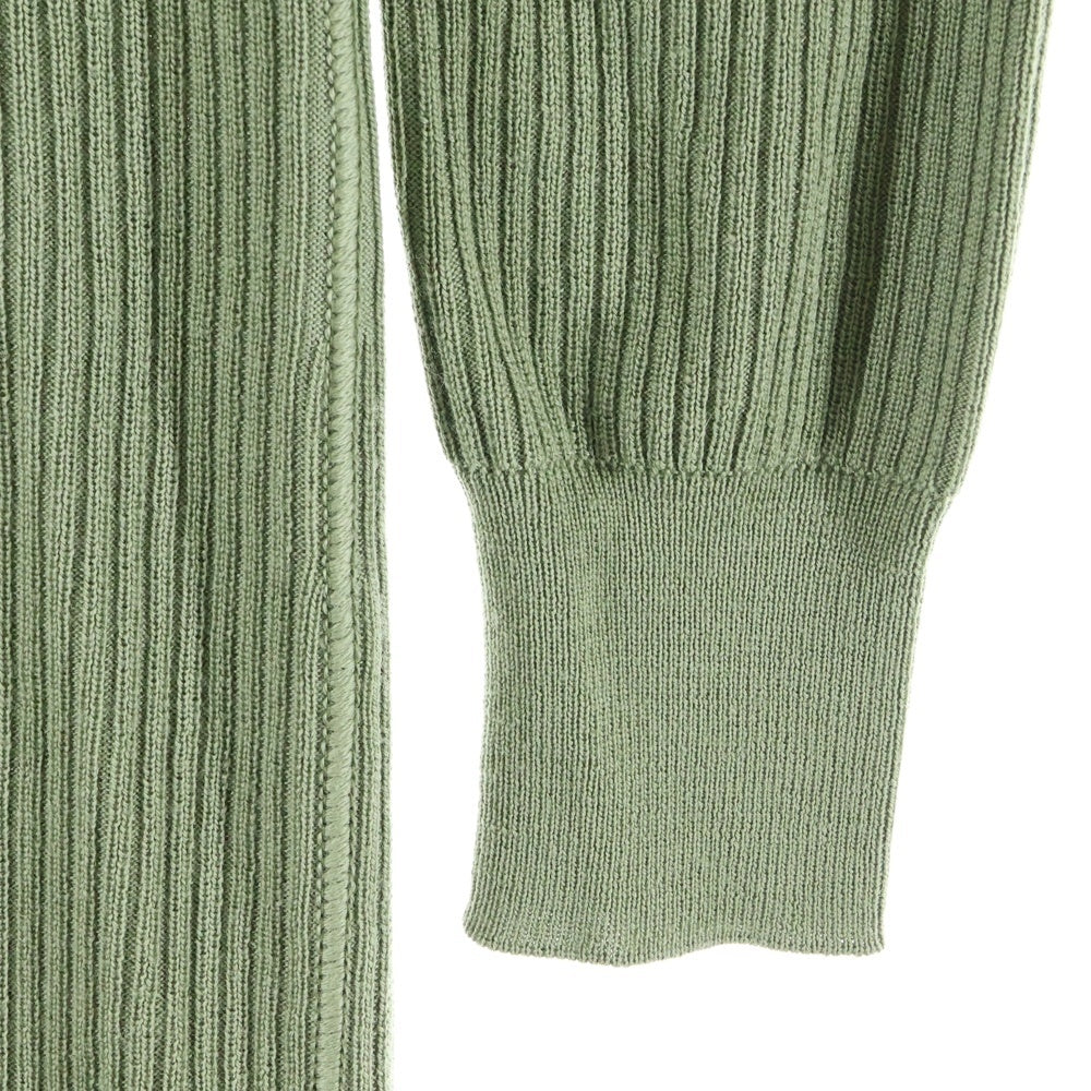 JIL SANDER(ジルサンダー) 19SS ハーフジップ リブタートルネック ニットワンピース ライトグリーン JPPP751505