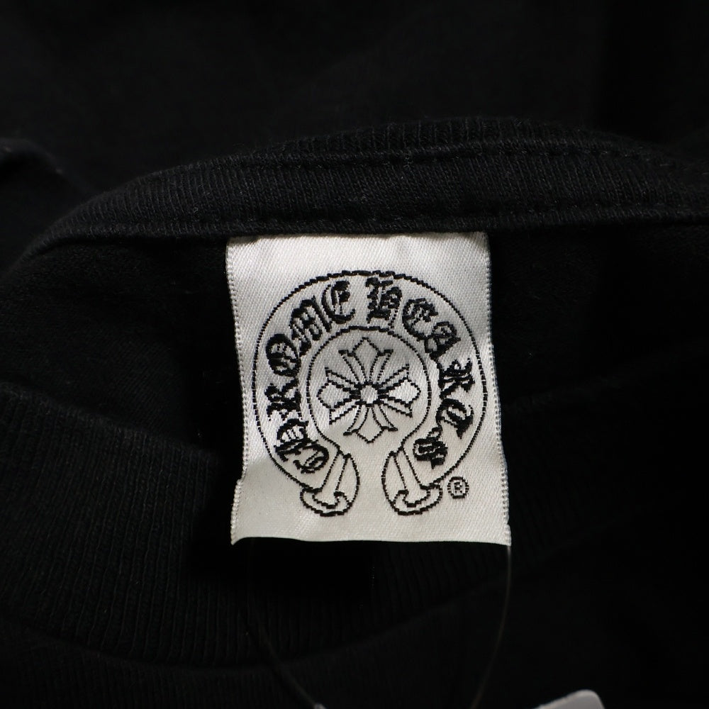 CHROME HEARTS(クロムハーツ) OLD CH T-SHRT オールド 1ポケット ホースシュー スタープリント 半袖Tシャツ カットソー ブラック