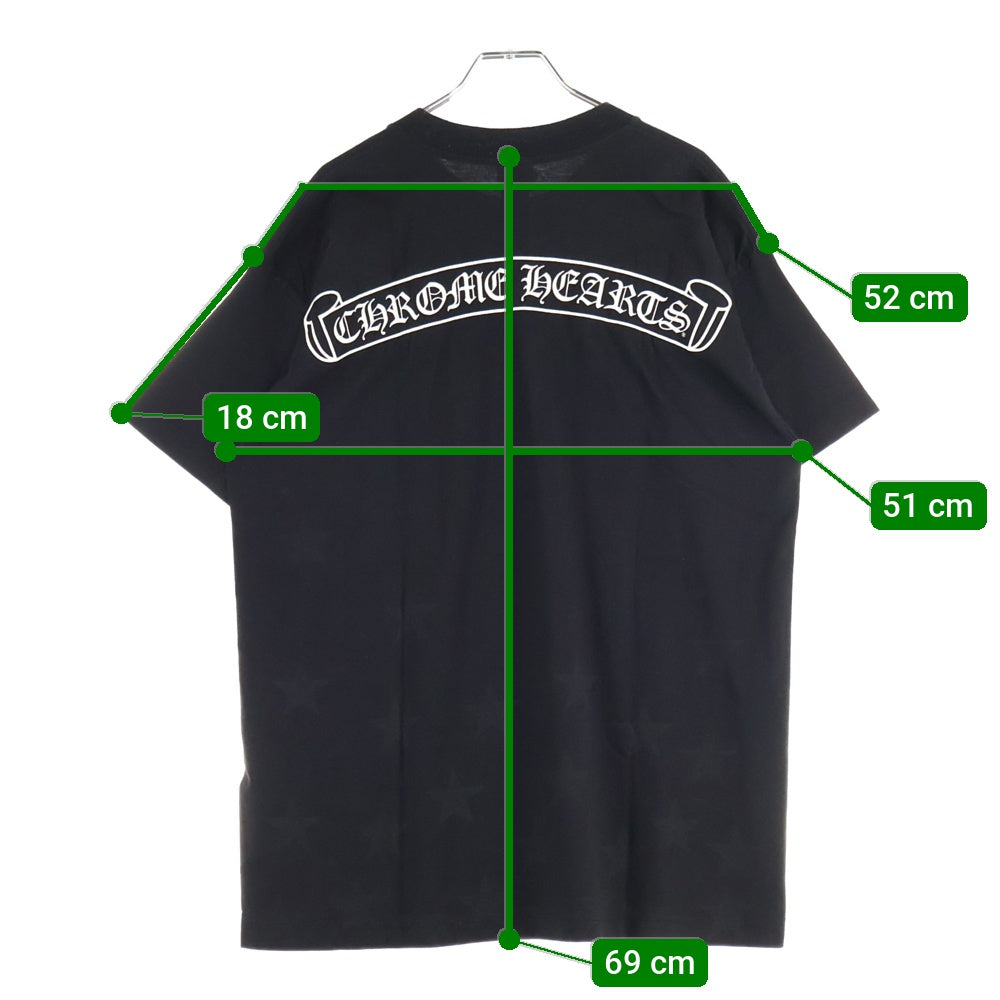 CHROME HEARTS(クロムハーツ) OLD CH T-SHRT オールド 1ポケット ホースシュー スタープリント 半袖Tシャツ カットソー ブラック