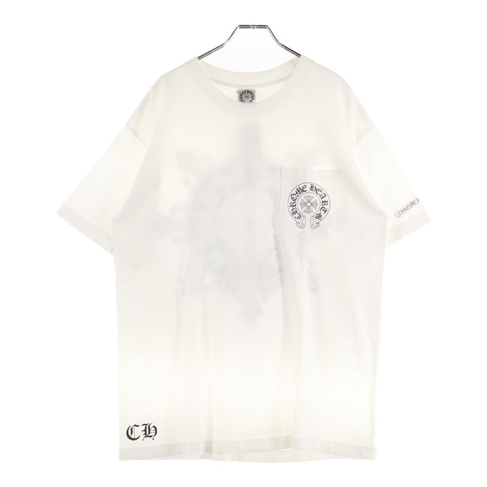 CHROME HEARTS(クロムハーツ) OLD オールド バックホースシュー クロスプリント クルーネック 半袖Tシャツ カットソー ホワイト