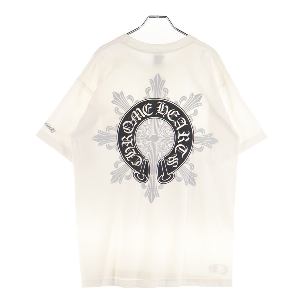 CHROME HEARTS(クロムハーツ) OLD オールド バックホースシュー クロスプリント クルーネック 半袖Tシャツ カットソー ホワイト