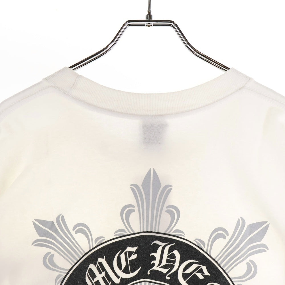 CHROME HEARTS(クロムハーツ) OLD オールド バックホースシュー クロスプリント クルーネック 半袖Tシャツ カットソー ホワイト