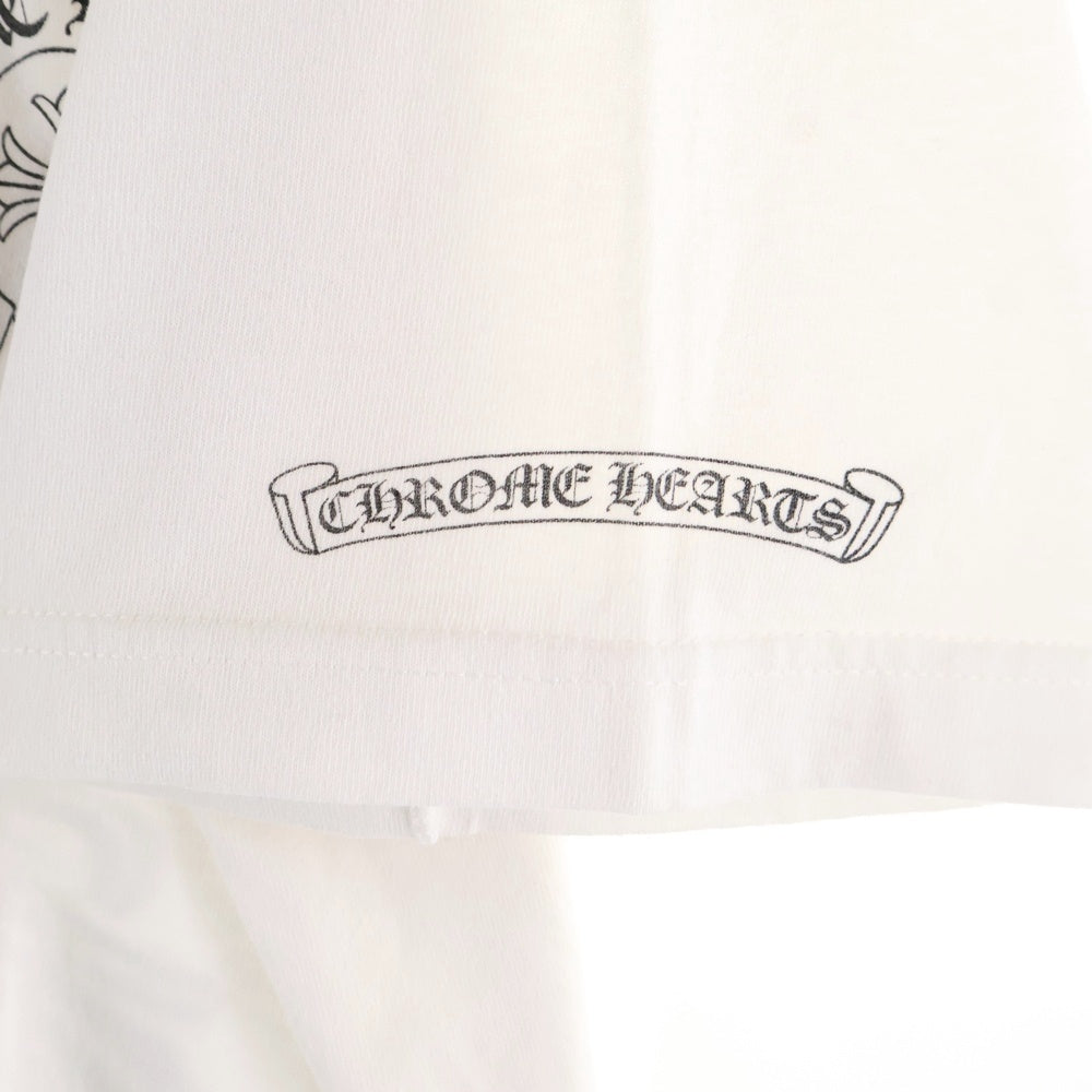 CHROME HEARTS(クロムハーツ) OLD オールド バックホースシュー クロスプリント クルーネック 半袖Tシャツ カットソー ホワイト