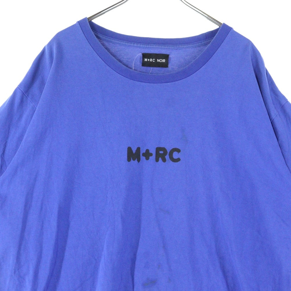 M+RC NOIR(マルシェノア) バックプリント クルーネック半袖Tシャツ カットソー ブルー