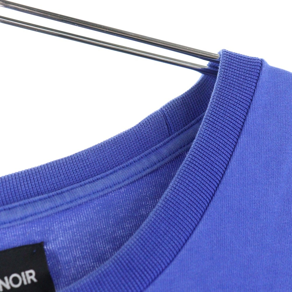 M+RC NOIR(マルシェノア) バックプリント クルーネック半袖Tシャツ カットソー ブルー