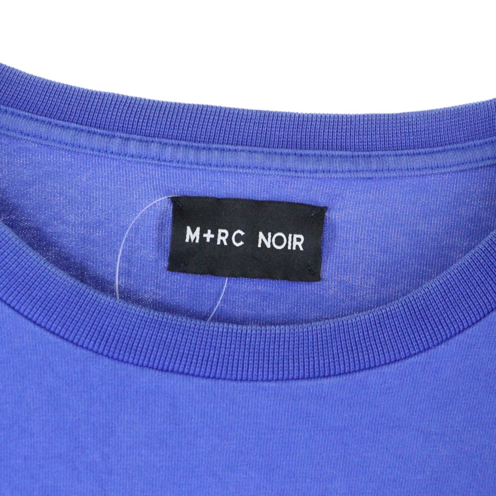 M+RC NOIR(マルシェノア) バックプリント クルーネック半袖Tシャツ カットソー ブルー