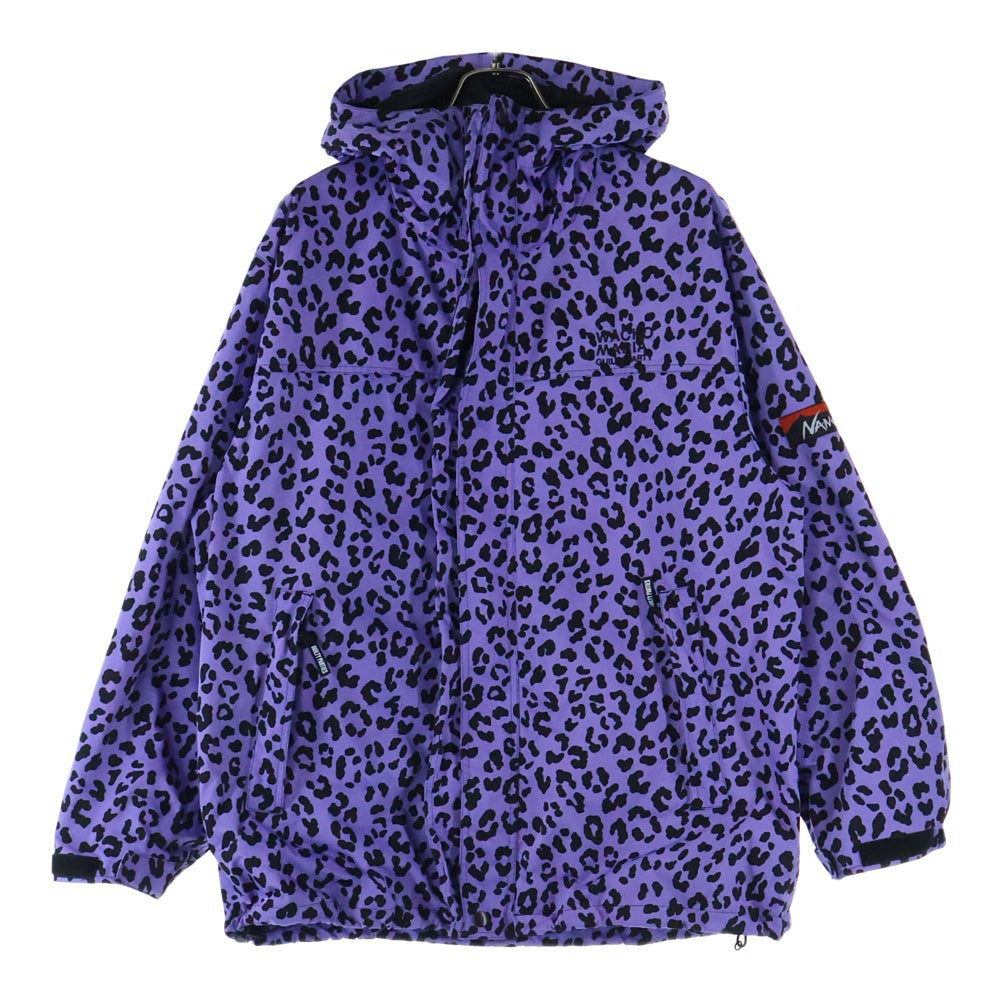 WACKO MARIA(ワコマリア) 22SS ×NANGA LEOPARD MOUNTAIN PARKA ナンガ レオパード総柄 ジップアップ マウンテンパーカー ジャケット パープル 22SS-WMO-NA03