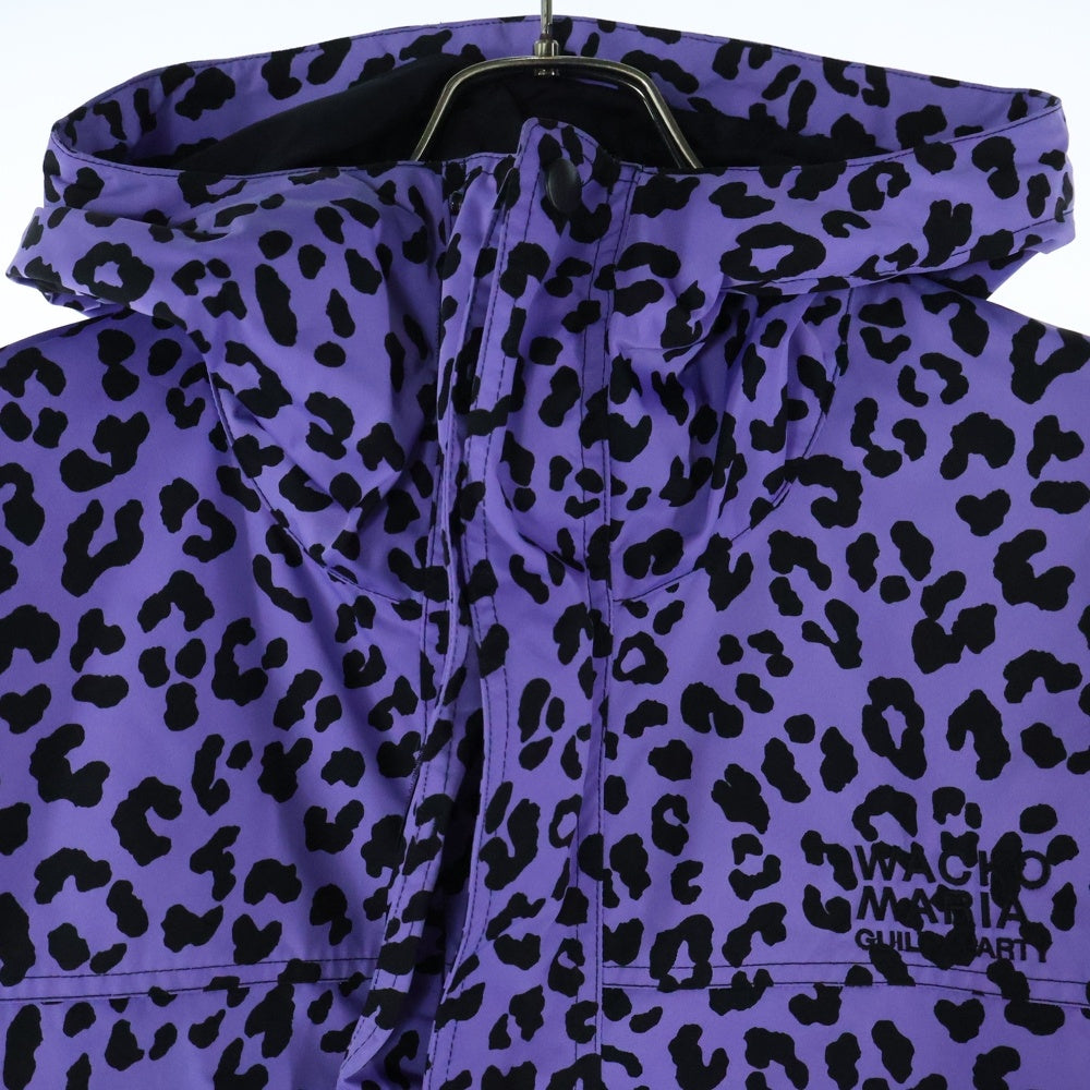 WACKO MARIA(ワコマリア) 22SS ×NANGA LEOPARD MOUNTAIN PARKA ナンガ レオパード総柄 ジップアップ マウンテンパーカー ジャケット パープル 22SS-WMO-NA03
