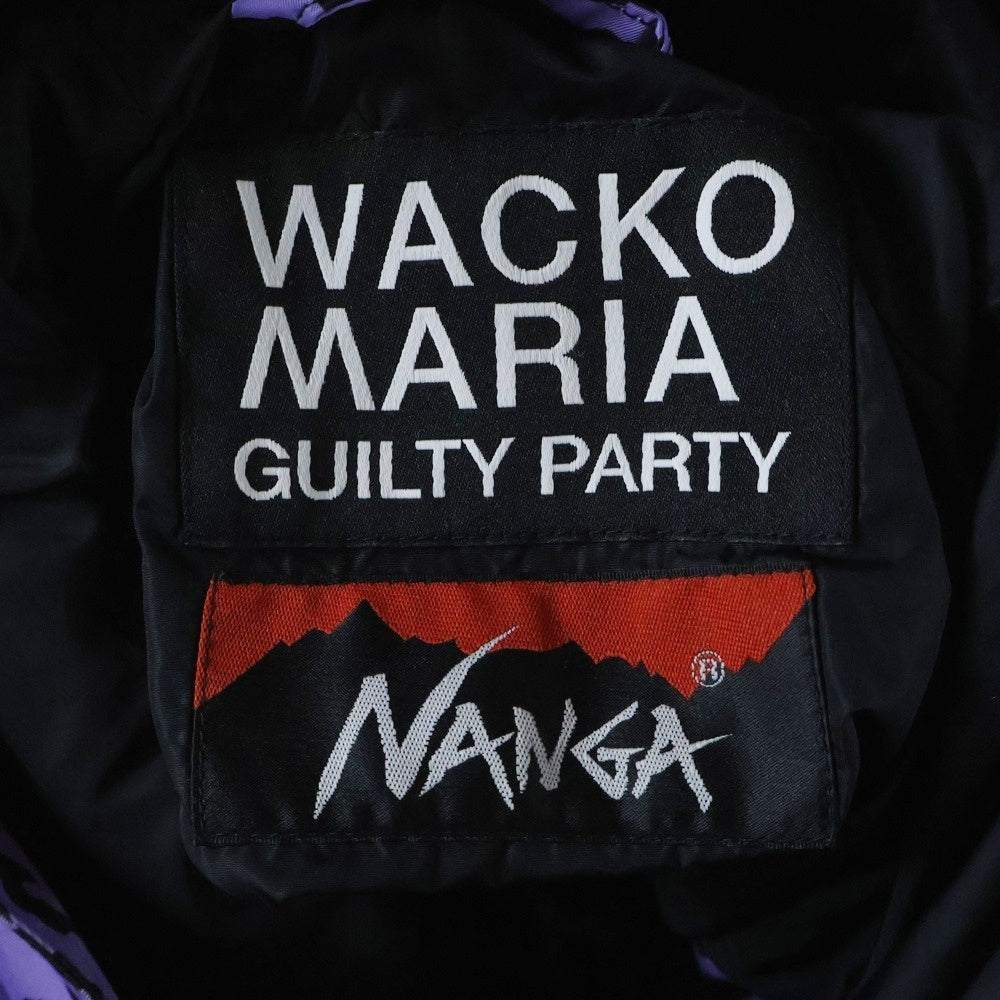 WACKO MARIA(ワコマリア) 22SS ×NANGA LEOPARD MOUNTAIN PARKA ナンガ レオパード総柄 ジップアップ マウンテンパーカー ジャケット パープル 22SS-WMO-NA03