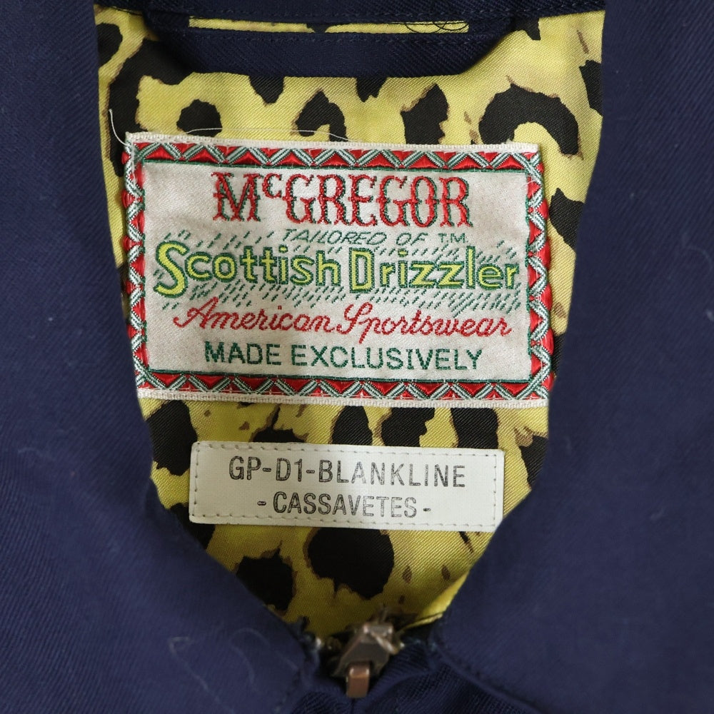 WACKO MARIA(ワコマリア) ×McGREGOR×FRAGMENT マックレガー フラグメント 裏地レオパード ジップアップ ジャケット ネイビー 113119703