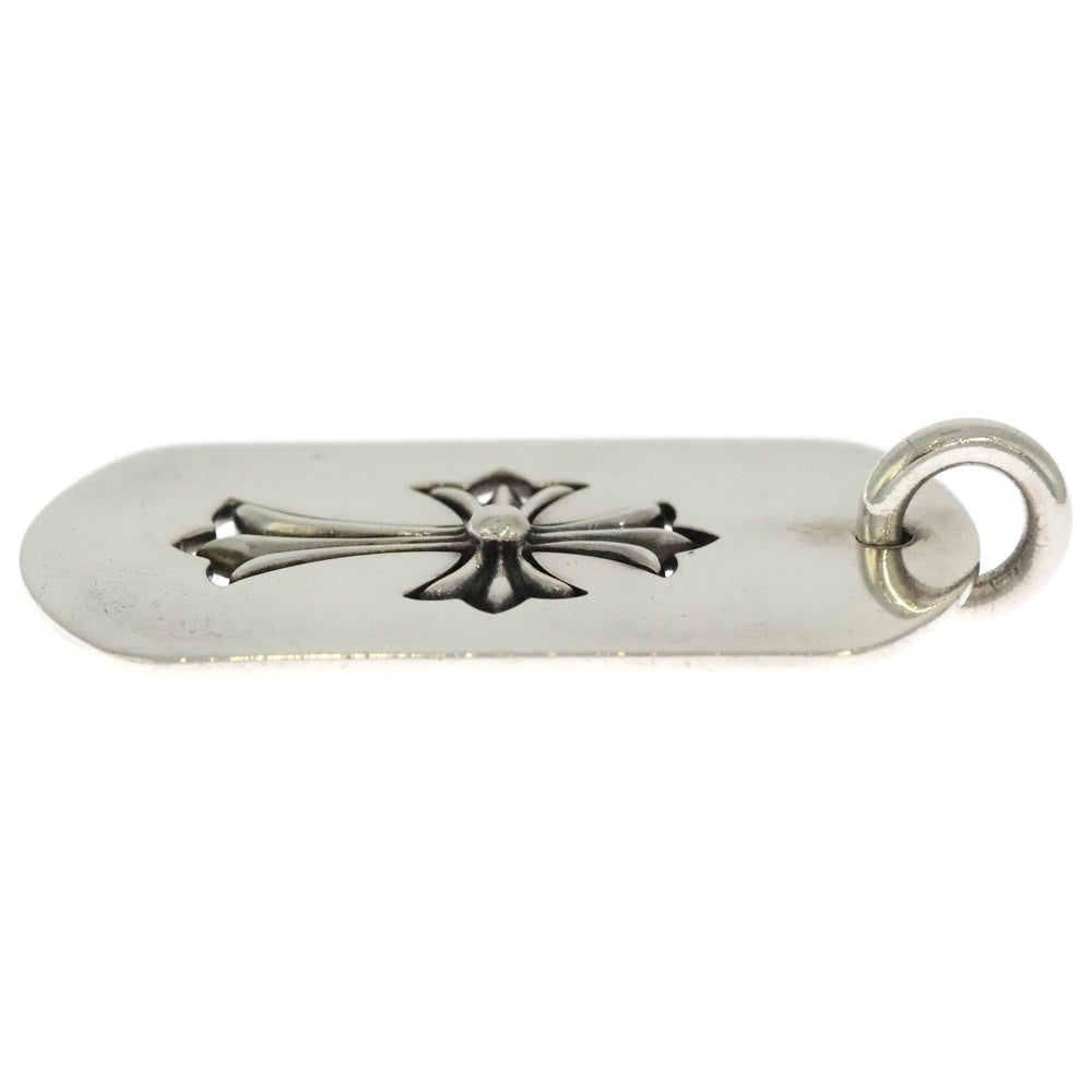 CHROME HEARTS(クロムハーツ) D TAG LRG TNY CRS カットアウトタイニーCHクロス ラージドッグタグ ネックレストップ シルバー