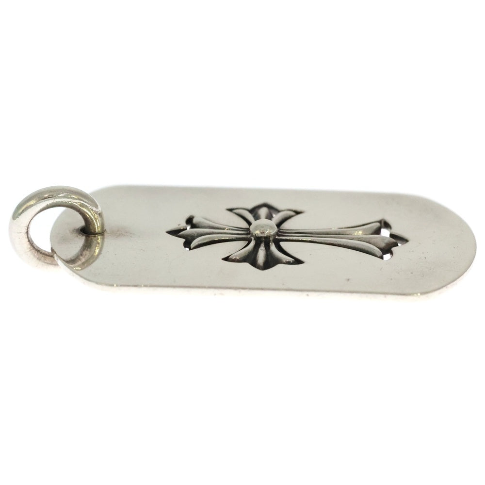 CHROME HEARTS(クロムハーツ) D TAG LRG TNY CRS カットアウトタイニーCHクロス ラージドッグタグ ネックレストップ シルバー