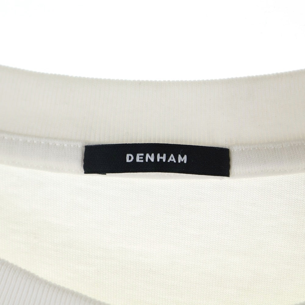 DENHAM(デンハム) フロント刺繍ポケット半袖Tシャツ カットソー ホワイト