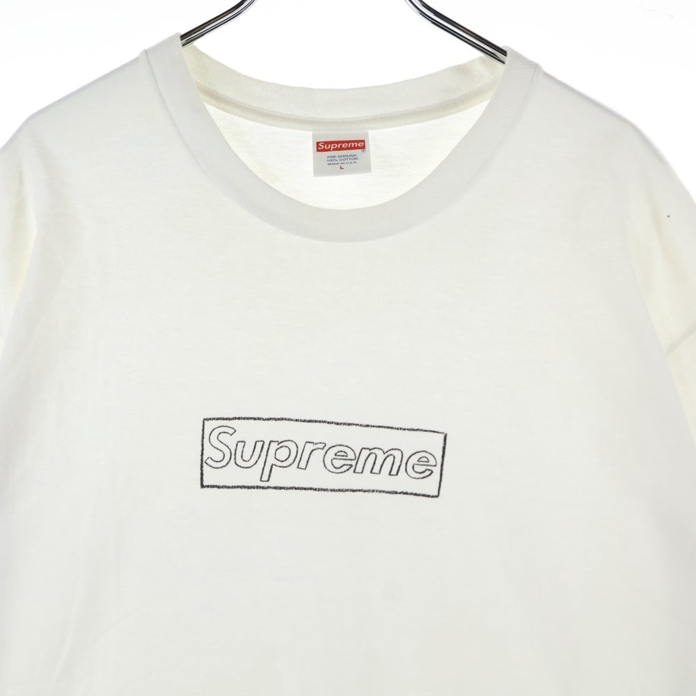 SUPREME(シュプリーム) 21SS KAWS Chalk Logo Tee カウズ チョークロゴ 半袖Tシャツ カットソー ホワイト