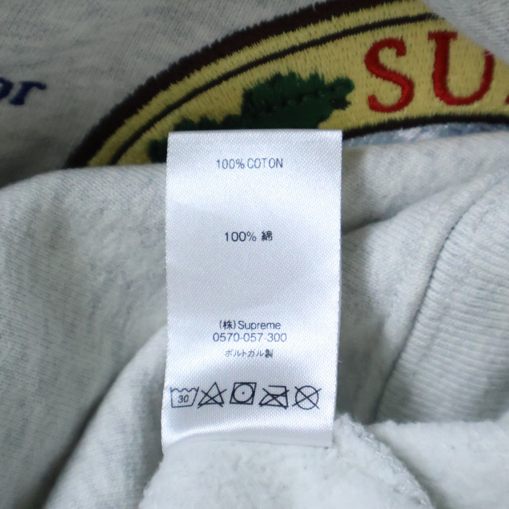SUPREME(シュプリーム) 19AW Mountain Crewneck フロント刺? スウェットトレーナー グレー