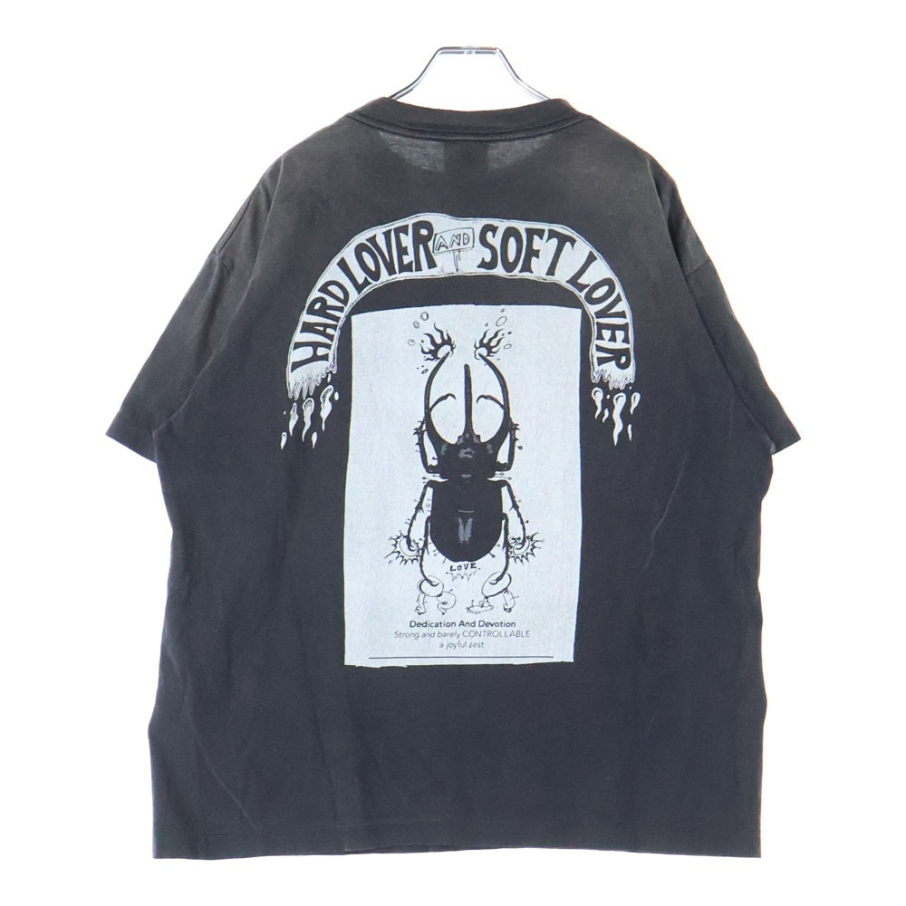 SAINT MICHAEL(セントマイケル) SS TEE/THE ETERNAL ヴィンテージ加工 クルーネック 半袖Tシャツ カットソー ブラック SM-HR1-0000-002
