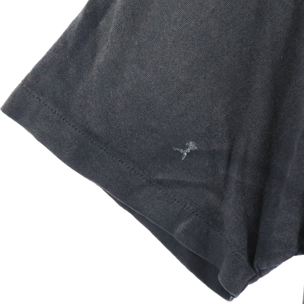 SAINT MICHAEL(セントマイケル) SS TEE/THE ETERNAL ヴィンテージ加工 クルーネック 半袖Tシャツ カットソー ブラック SM-HR1-0000-002